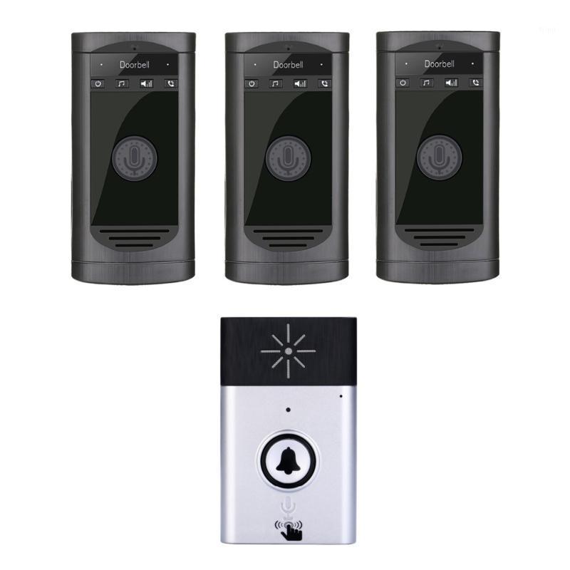 

2.4Ghz Wireless Long Distance Two Way Intercom Doorbell With 3 Indoor door Phone1