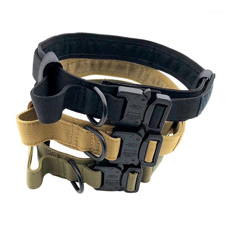 

Dog Collar Adjustable Tactical Dog Collar Heavy Duty Metal Buckle With Control Handle For Training1
