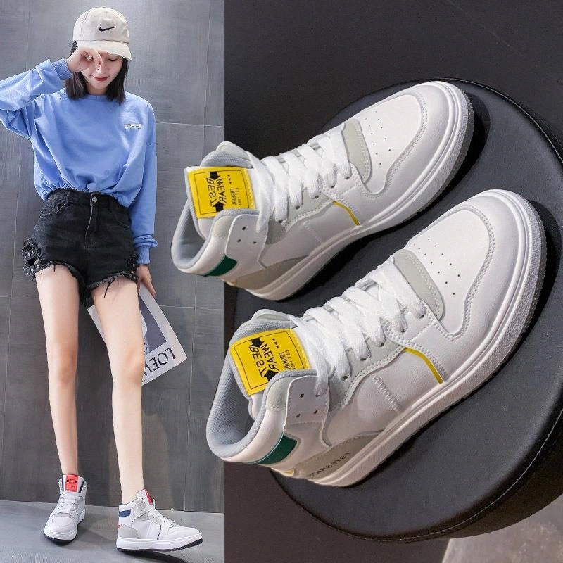 

Autumn Winter New Fashion Sneakers High Top Platform Shoes Woman Lace-up Casual Luxury Women Shoes High Quality Designer #Ug1O