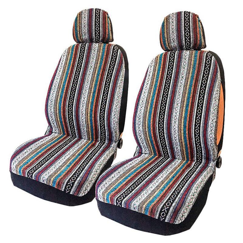 

TIROL 4PCS Universal Car Front Seat Cover Detachable Headrest Seat Protectors Cover