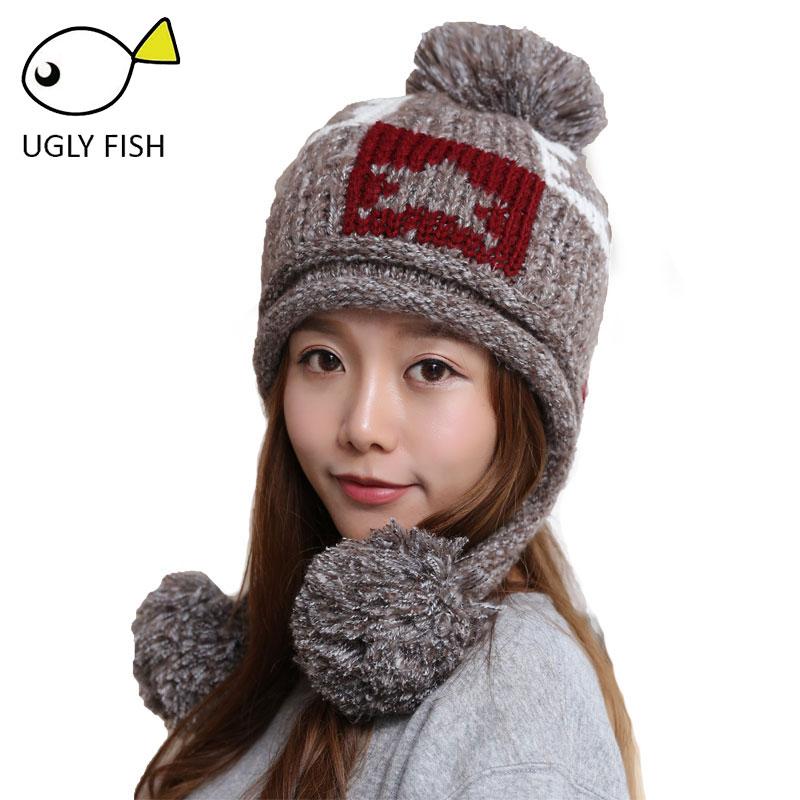 

skullies beanies winter hats for women winter hat knitted hat female Pink solid Acrylic braid with stars, Dark grey
