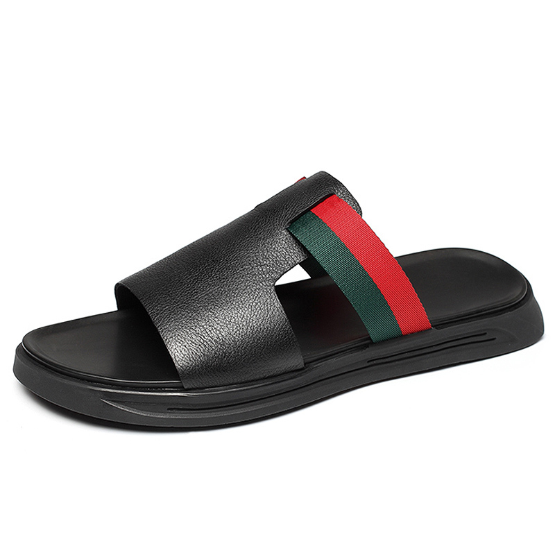 

Fancy Leather Sandals, Luxury Shoes, Beach Shoes Zlel, Black