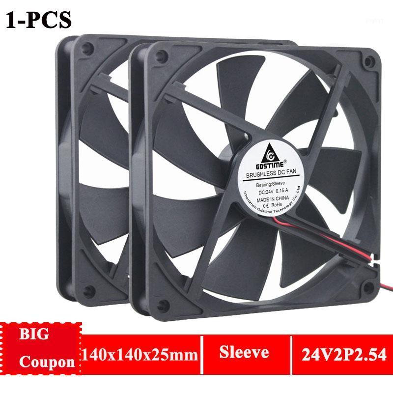 

Gdstime 14cm 140mmx25mm PC Case Brushless Fan Cooler 24V DC Computer Machine Motor Cooling Fan 2Pin 1400RPM 14025s1