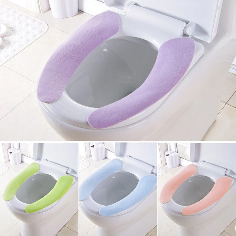 

Portable Reusable Warm Plush Toilet Seat 4 Color Cuttable Washable Toilet Cover Set Warm Sticky Mat Seat