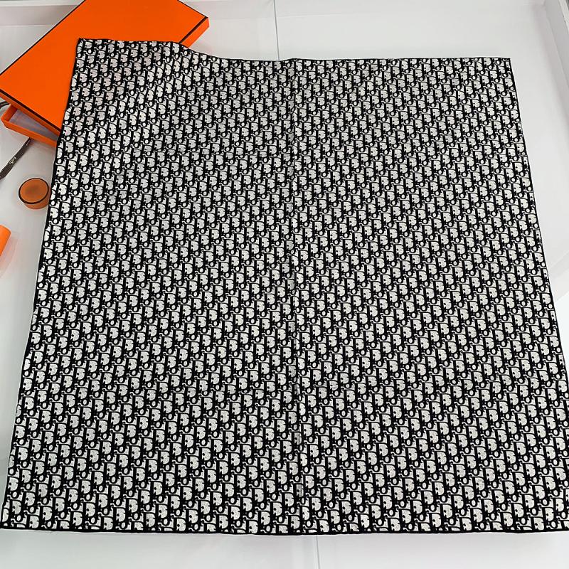

90cm Manual Hand Rolled Twill Silk Scarf Women Letters Print Curled Square Scarves Echarpes Foulards Femme Wrap Bandana Hijab