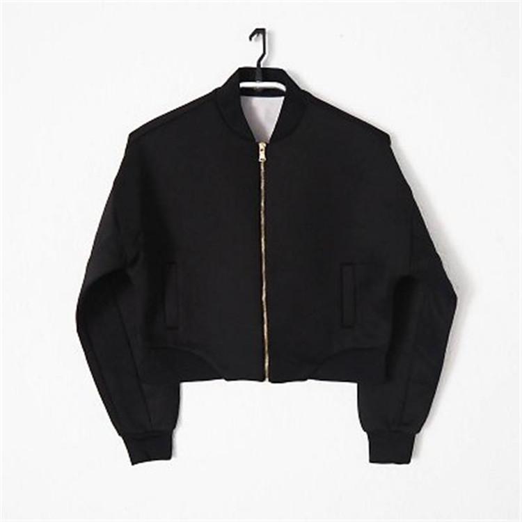 

2020 Back Letter Print Long Sleeve Stand Collar Fleece Zip Cardigan, Black