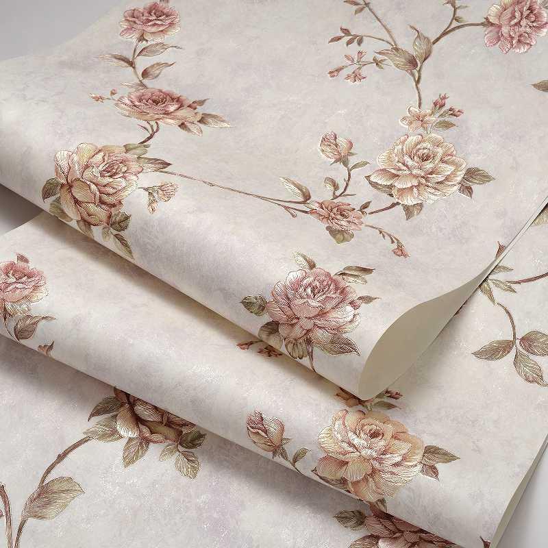 

3DHigh quality precision European pastoral wall paper American country non-woven wallpaper bedroom living room TV back wall1