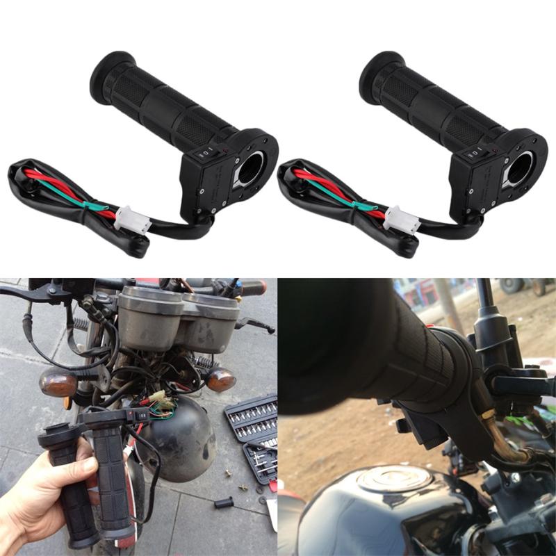 

New 2pcs 22mm Motorcycle Electric Hot Heated Molded Grips Handle Handlebar Warmer Hot Selling