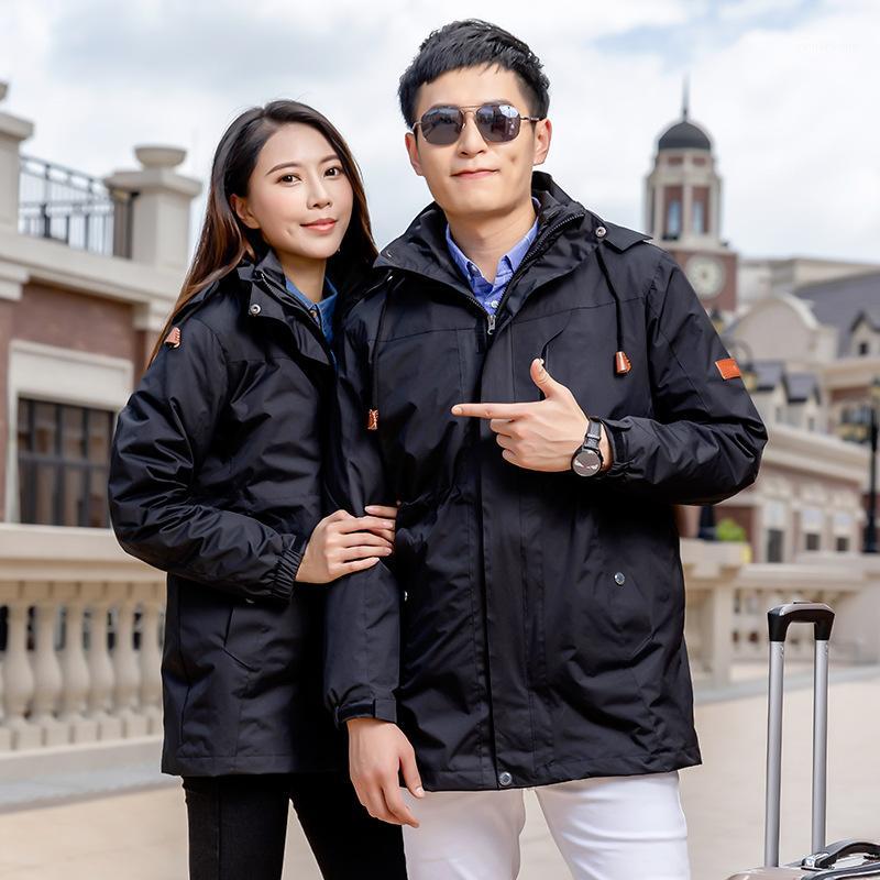 

New Style Couples down Feather Liner WOMEN'S GORE-TEX Jacket Two-Piece Set Deconstructable Windproof Waterproof Outdoor Mountain1, Black women s