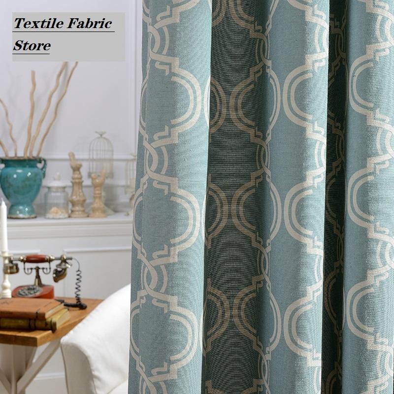 

Polyester curtain geometric curtain window curtains luxurious European decorative bedroom living room, Tulle