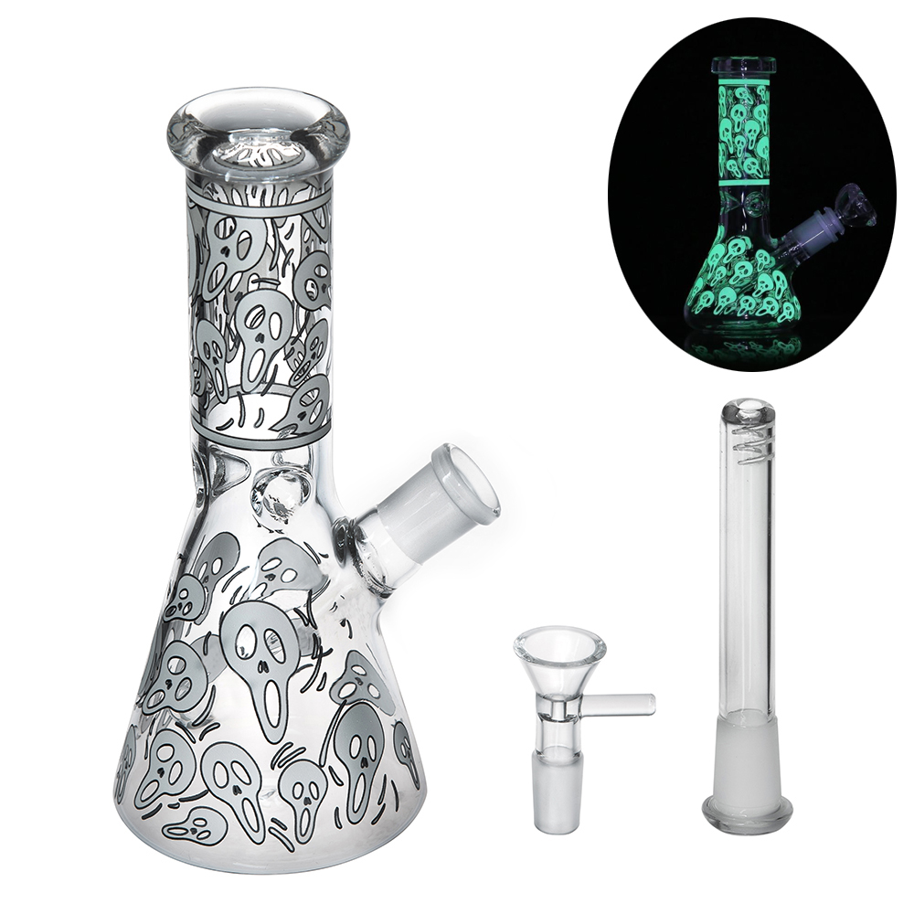 

Wholesale Retail Glow In The Dark Luminous glass water pipe oil burner pipe thick pyrex glass glass oil burner pipe water bongs FY2355