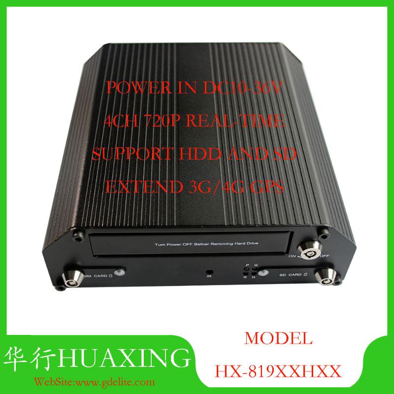 

4CH 720P HDD MDVR with GPS used in car or truck Extended local overspeed alarm voice prompt