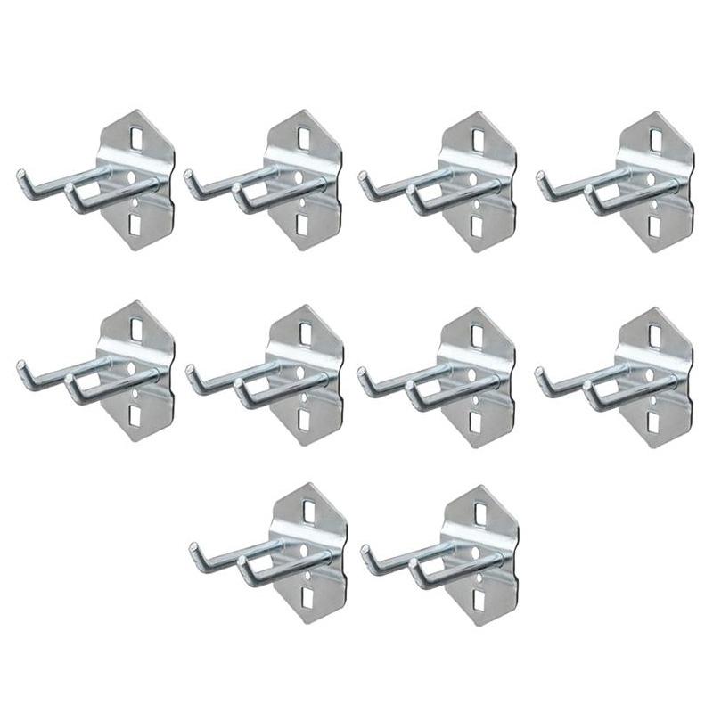 

ABUI-10Pcs 50Mm Hook Durable Practical Multi-Function Double Oblique Steel Tool for Hanging Wall Organizing Storage