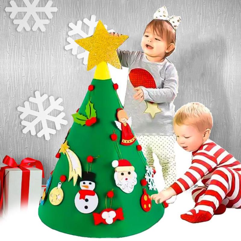 

DIY Christmas Tree Felt Cloth Carpet Puzzle Ornament Christmas Handmade Children's Gift New Year Decoration for Home