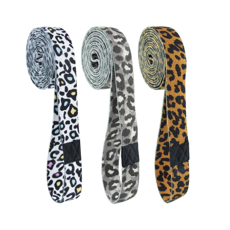 

Resistance belt tension bandwidth 3cm long 2m Leopard Print Long fabric tension rope elastic belt fitness resistanc