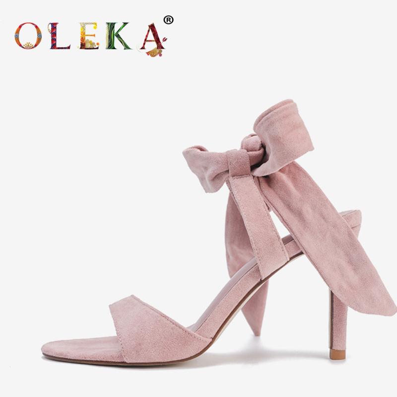 

OLEKA Summer Sandals Women Round Toe Sandals Women 2021 Thin Heels Sweet Style Fashion Butterfly-knot Strange Heelparty AS335, Black
