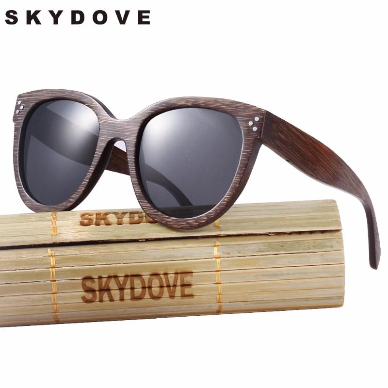 

Sunglasses SKYDOVE Goggle Bamboo Wooden Women Polarized Wood Vintage 2021 Bambu Men