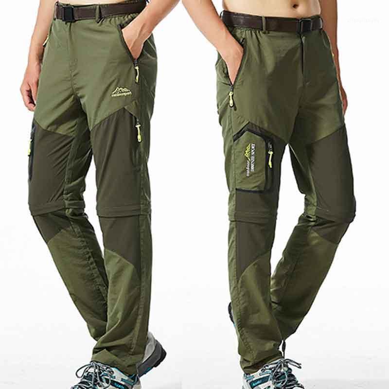 

Men Quick Dry Pants Outdoor Thin Summer Trousers Detachable Shorts Fishing Hiking Leisure Pants -5XL Plus Size Sports Pantalon1, Black