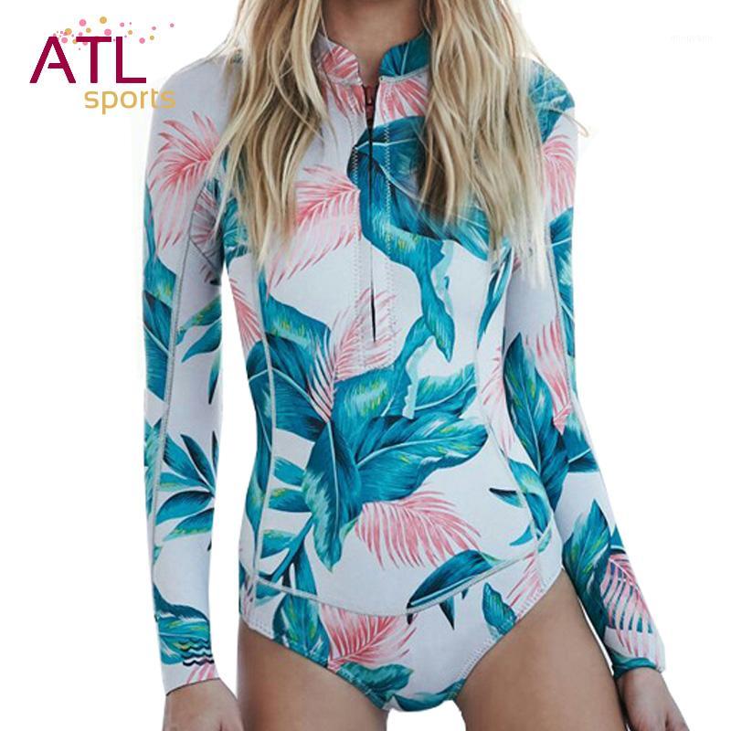 

Women's Swimwear One-piece Suit Long Sleeve Female 2021 One Piece Swimsuit Women Bathing Surf Rash Guard Beach Clothes Rashguard1, 1918