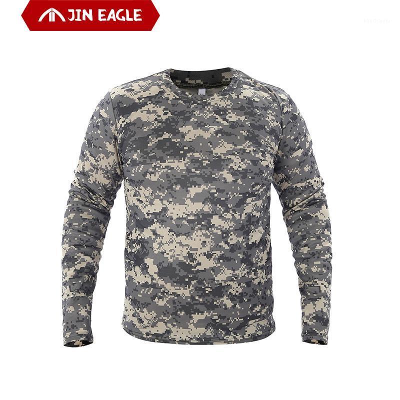 

New Tactical Camouflage T Shirt Men Breathable Quick Dry US Army Combat Full Sleeve Outwear for Men Camouflage T-shirt1, Ruin green