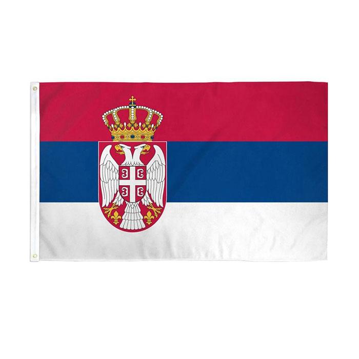 

Serbian Flag High Quality 3x5 FT National Banner 90x150cm Festival Party Gift 100D Polyester Indoor Outdoor Printed Flags and Banners