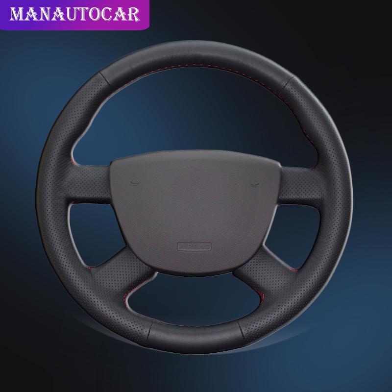 

Car Braid On The Steering Wheel Cover for Focus 2 2005-2011 for Kuga 2008-2011 C-MAX 2007-2010 Leather Steering Covers