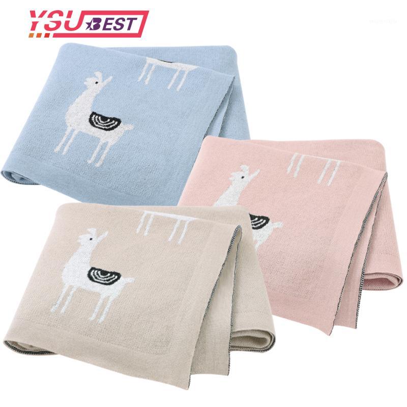 

Baby Blankets Super Soft Newborns Stroller Sleeping Covers Infantil Kids Swaddle Wrap Blanket Cartoon Alpaca 100% Cotton Knitted1, 82w391 gray