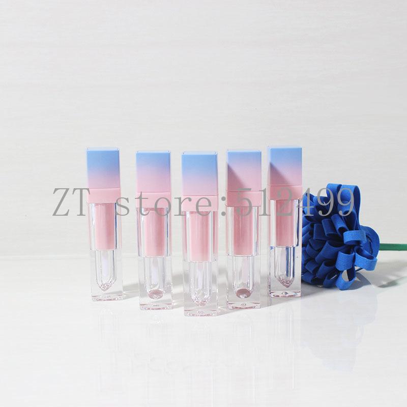 

4.5ML Top Grade Empty Cosmetic Lipgloss Tube, DIY Arcylic Lipstick Refillable Bottle,Elegant Pink Blue Lip Gloss Container