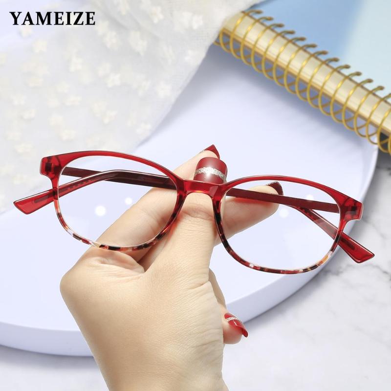 

YAMEIZE Oval Reading Glasses Women Men Ultralight Round Reading Presbyopia Glasses Clear Lens Eyewear Diopters +1.0 1.5 2.0 2.5