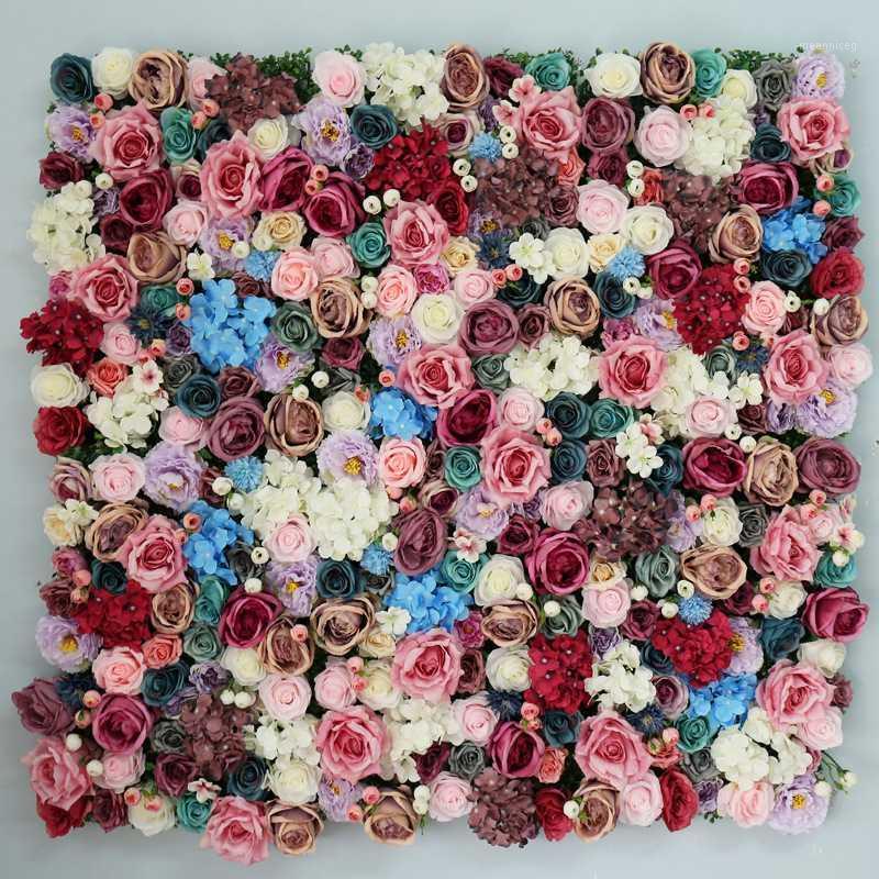 

Flower Panels Flower Wall Artificial Flowers Romantic Floral Backdrop Wedding Decor Photo Photography Background Home Decoration1, I-95