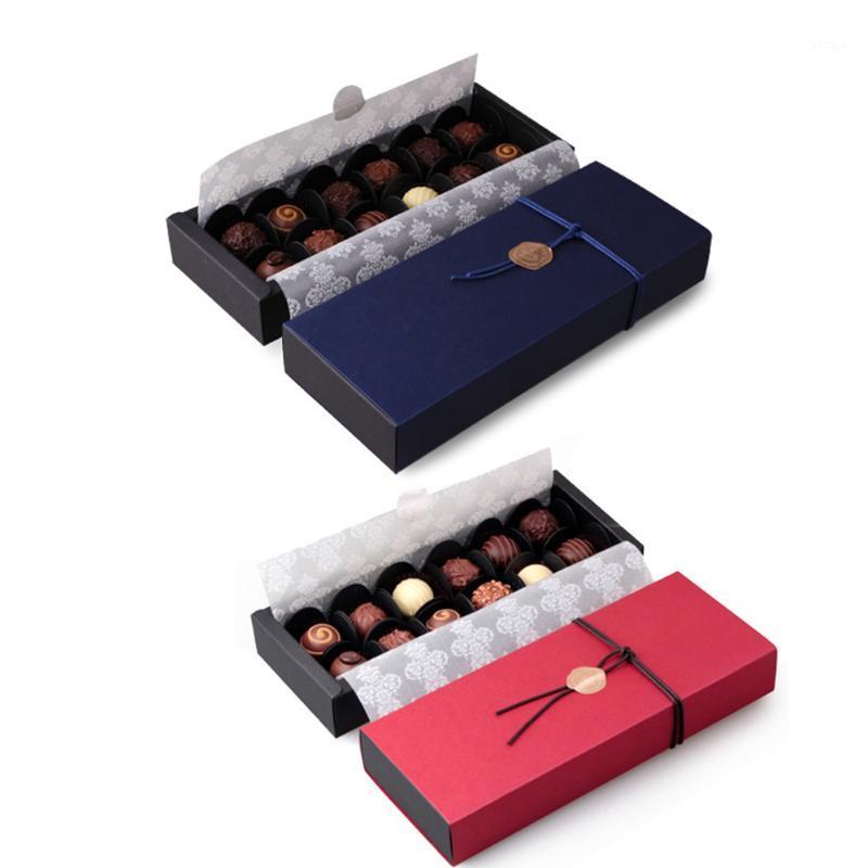

24*9*3.5CM 10 set deep sapphire blue red Chocolate Paper Box valentine Christmas Birthday Party Gifts Packing Storage Boxes1