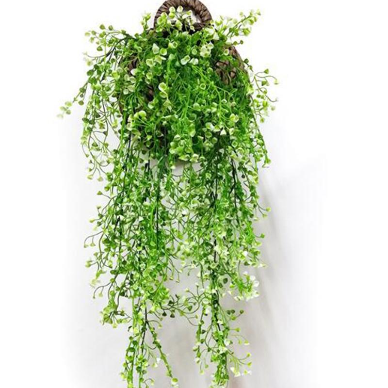 

Hot Sale Artificial Plant Vine Hanging Decoration Plastic Indoor And Outdoor Hanging Flower Vine Wedding Wreath Decoration(Green
