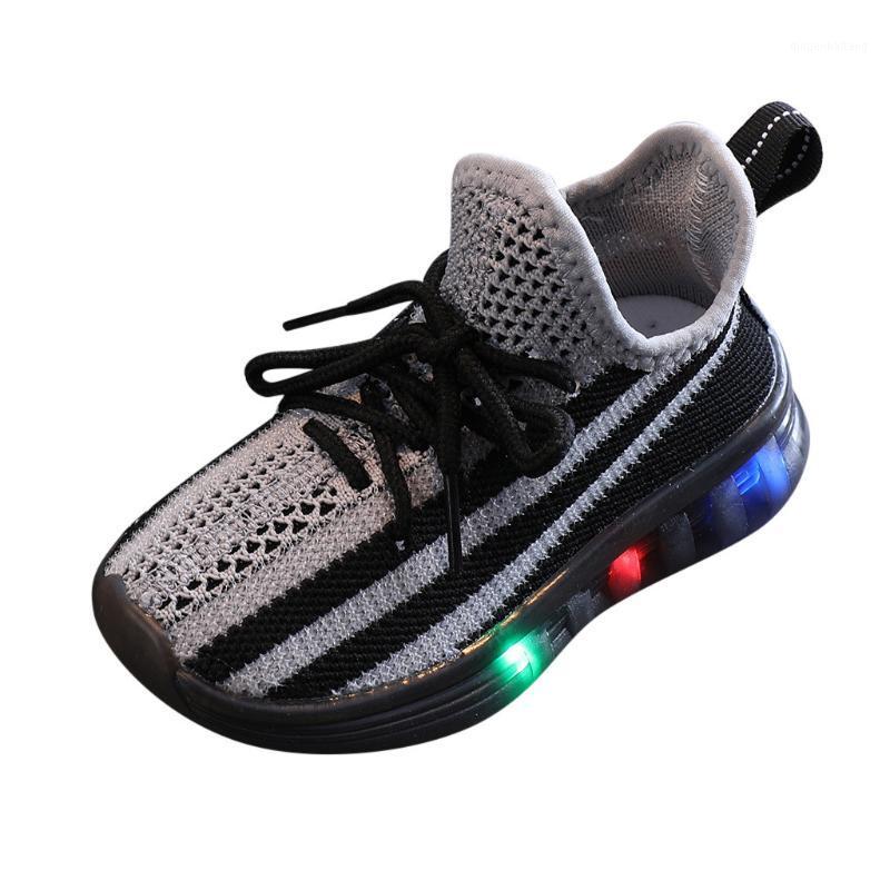 

SAGACE Unisex Baby Kids Shoes Meah Breathable Lace-Up Shoes For Kid Casual Sneakers Girl Boys Baby Sneakers With Luminous Sole1, Black