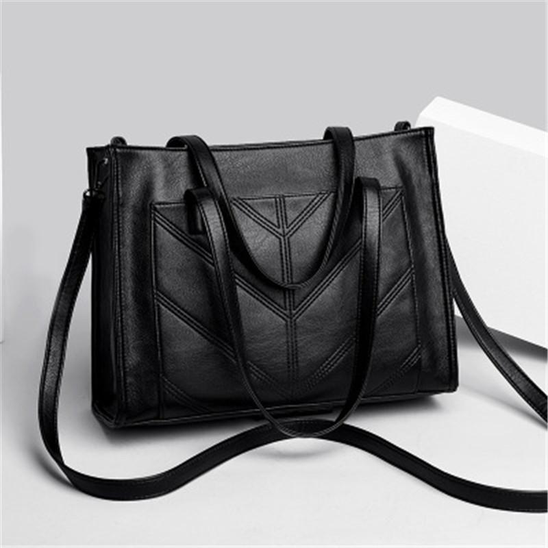 

High Quality 2021 Leather Luxury Handbags Women Shoulder Bags Designer Crossbody Bag for Women Bag Fashion Female Messenger, Black