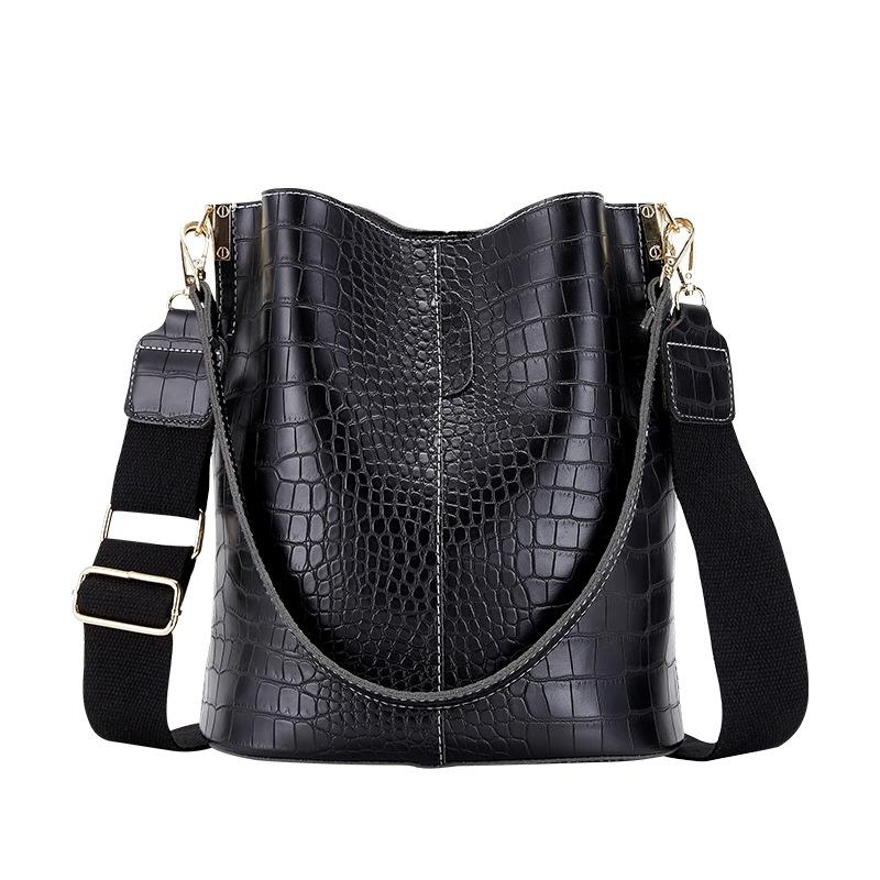 

Alligator Pattern Bucket Bag For Women Vintage Shoulder Bag Big Capacity Crossbody Elegant Shopping Handbag Purse, Beige