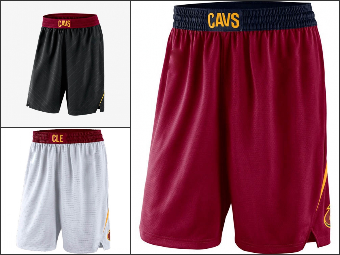 

Cleveland Cavaliers Men White Black Red NBA swingman basketball Shorts