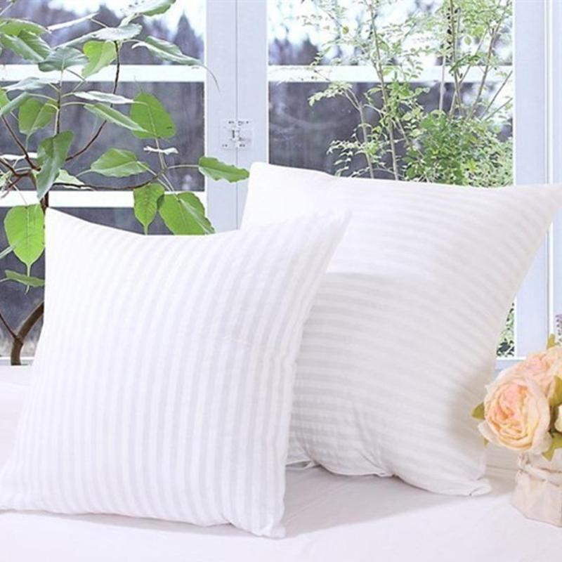 

White Mutiple Size Choice Plush Square Pillow Insert Quality Home Living Room Sofa Decorative Cushion