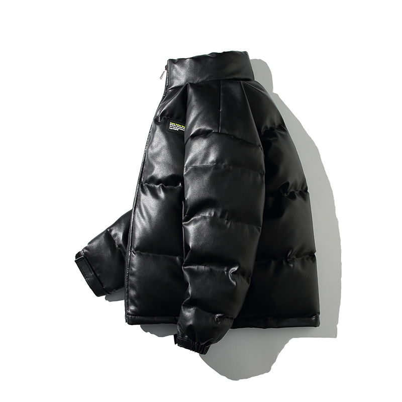 

Winter Men New From Retro Men's Warm Clothes Motorcycle Plutonium Leather Jacket Kros, Black.