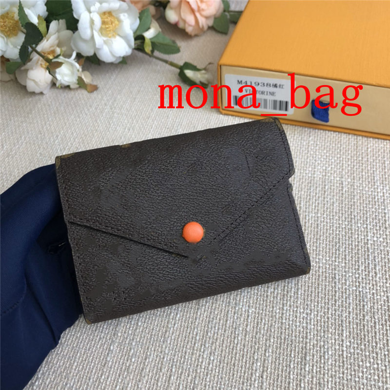 

Mona_bag Designer Bags Plaid pattern women wallet pures short Card Holders Coin Purses Woman Shows Exotic Clutch Wallets With box, As shown