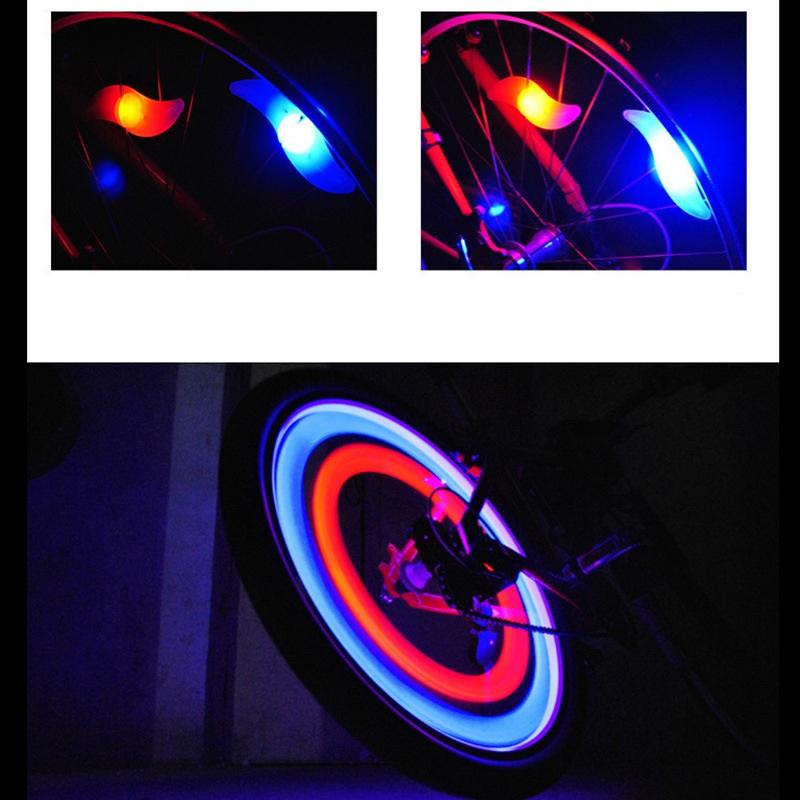 

1pcs Bicycle Spokes Lamp Cycling Bike Willow LED Wheel Lights Waterproof Bike Cycling Lamp Tire Caps Wheel Accessories