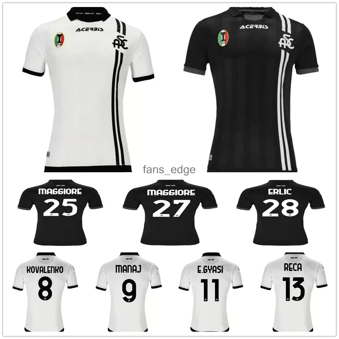 

21 22 Calcio Spezia soccer jersey A.Galabinvo E.Gyasi Gaera Verde Ricci Lucio Maggiore M'Bala Little eagles Giulio customize 2021 2022 men football shirts uniforms, White men size s-xxl