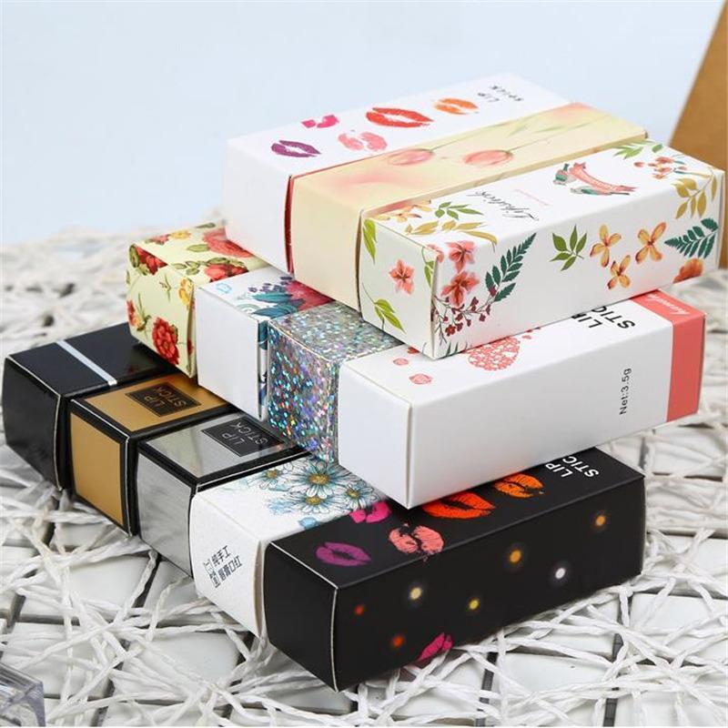 

Printing Process 2.5x2.5x8.5cm Lip Tube Packaging Carton Box Lipstick Tube DIY Packing box Colorful Kraft Paper Gift1