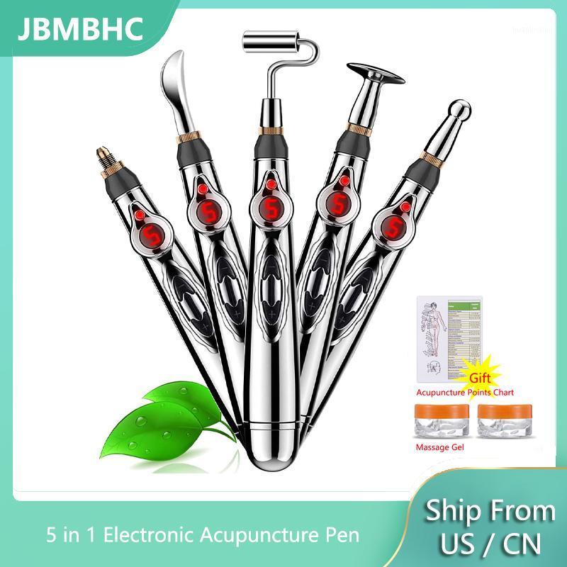 

2020 Newst Electronic Acupuncture Pen with 5 Massage Head Meridians Laser Therapy Heal Massage Pen Body Pain Relief Tools1