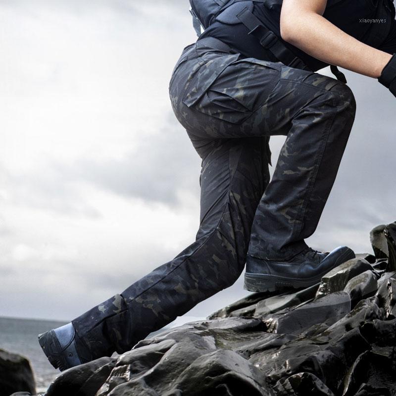 

IX8 Tactical Ripstop Pants Waterproof Cargo Pants Men Outdoor Hiking Hunting Work Trousers Hunting Camping Clothes1, Black