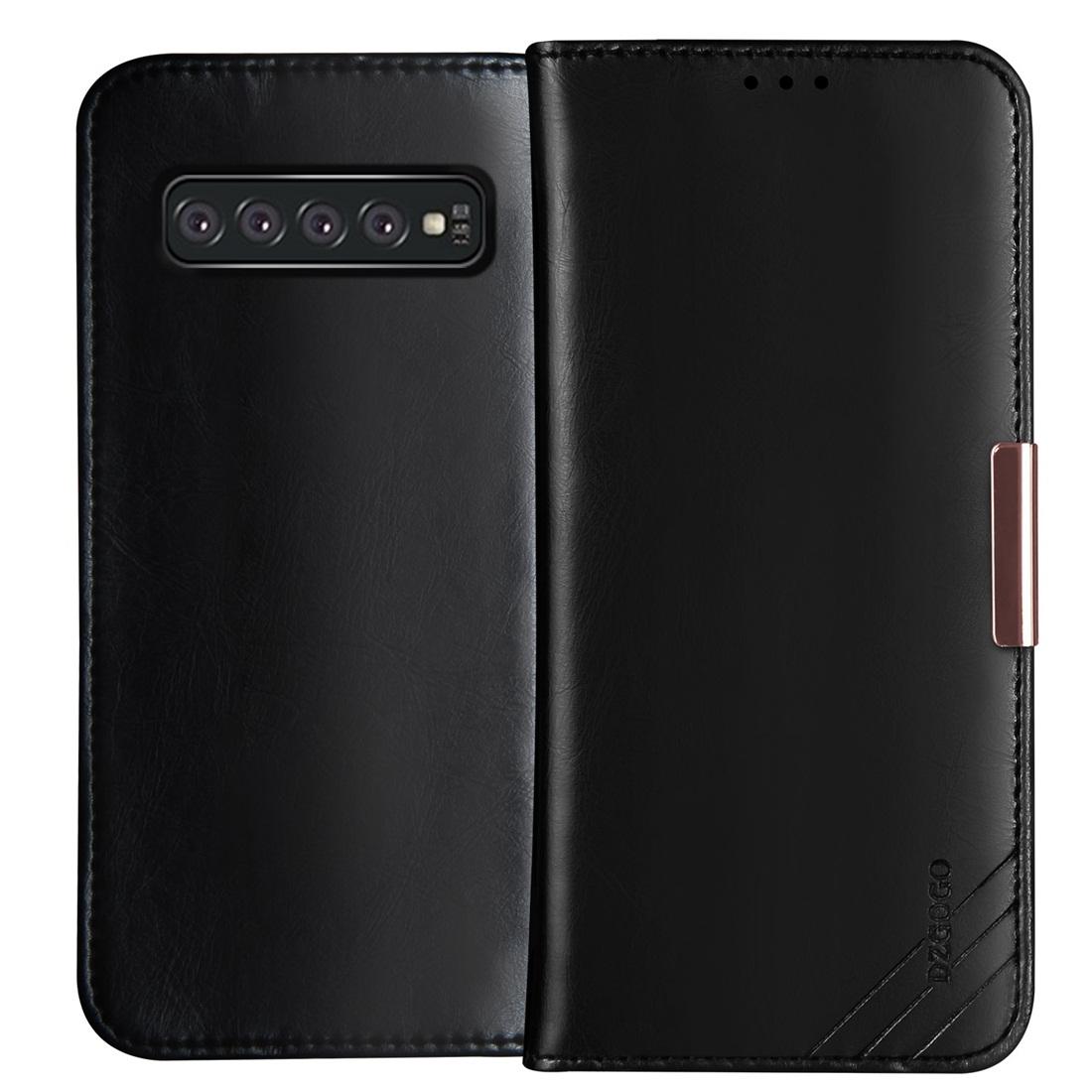 

DZGOGO ROYALE II Series Magnetic Horizontal Flip Genuine Leather Case for Galaxy S10 Plus with Card Slots Holder
