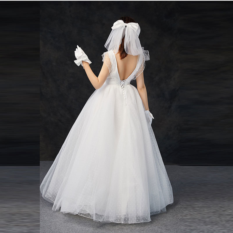 

2021 New Vintage Sexy Marriage Decote on v Dress Novia Mariee Robe From Soiree QONC, Same as pictures