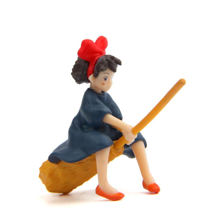 

Little Girl Sitting On The Broom Flying Doll Diy Dolls Crafts Home Decoration Accessories Feng Shui Miniatures Figurine Garden