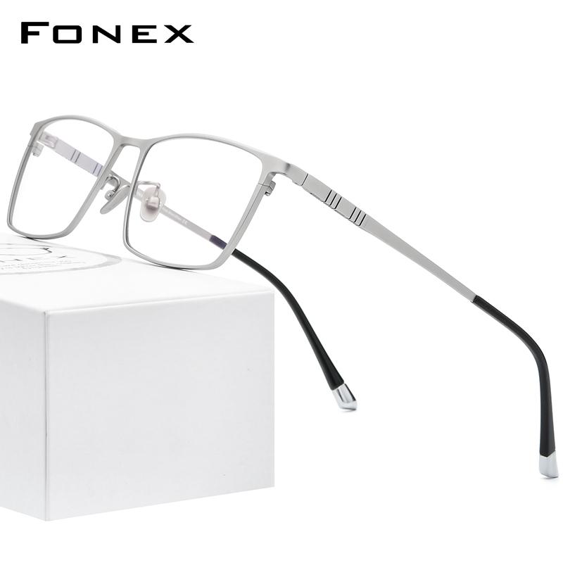 

FONEX Pure Titanium Glasses Men Square Eyewear 2020 New Male Classic Full Prescription Optical Eyeglasses Frames F85641