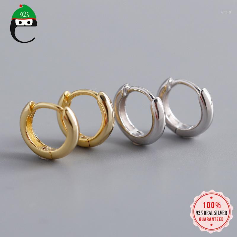 

ElfoPlataSi Minimalist 925 Sterling Silver Geometric Cute Hollow Round Hoop Earrings For Women Birthday Party Jewelry Gift DA8841