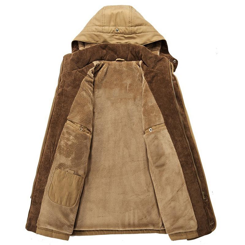 

Coat Winter with Design Hat for People to Wear 7 × xl European and American Street Clothing, Army Khaki A878 Coat